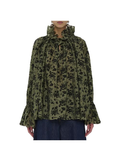 Camicia Estelle mussola flock TheLatest | TLW04027T0161SFFGLT0250 MILITARYGREEN